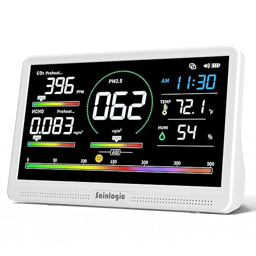 Sainlogic Air Quality Monitor Indoor, 16 in 1 VOC Meter, Home Air Quality by Sainlogic