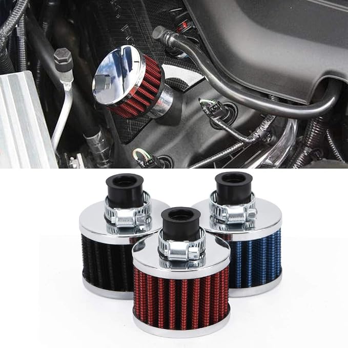 PTNHZ Universal 2 PCS 12mm Auto Cone Mini oil Air Intake Filter Crankcase Vent - Image 6