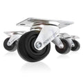 POWERTEC 1-1/2 Inch Swivel Caster Wheels Set of 4 by POWERTEC