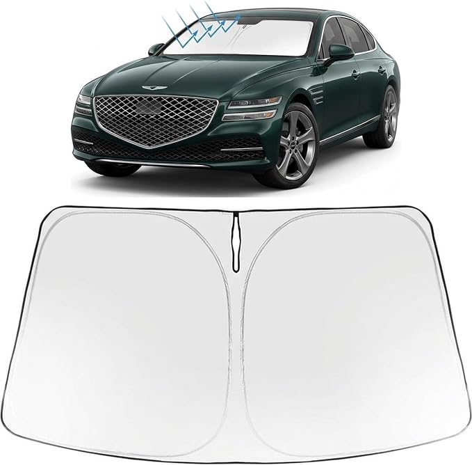 Proadsy Windshield Sun Shade for Genesis G80 2021-2026 Foldable Front Sunshade by Proadsy