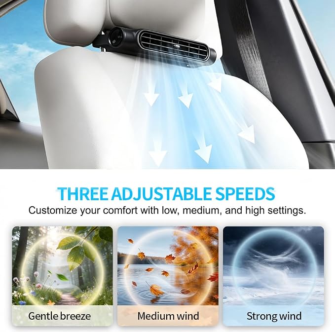 Car Seat Fan for Driver & Backseat - Image 5
