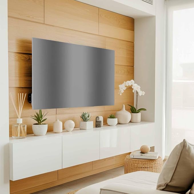 Minimalist Gray Gradient Art Indoor TV Cover, Elastic TV Screen Protector - Image 2