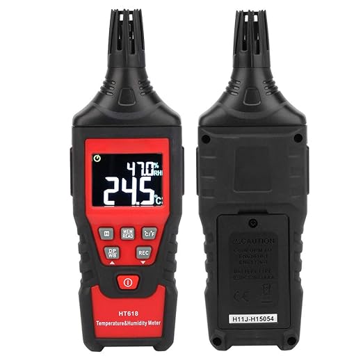 Digital Temperature Humidity Meter Dual LCD Display Backlit Screen Precision - Image 3