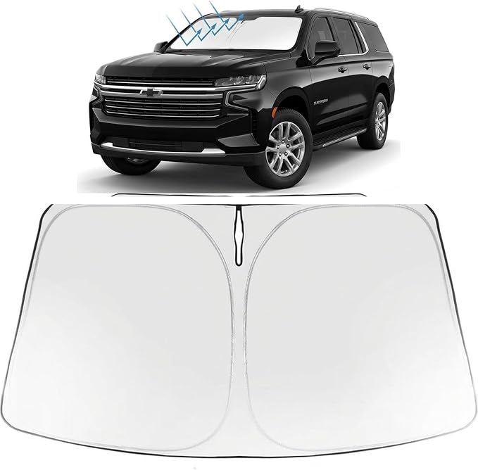 Proadsy Windshield Sun Shade for Chevrolet Suburban 2021-2026 Foldable Front by Proadsy