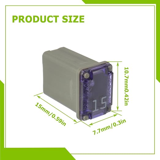15A 15AMP 32V FMM MCASE 608815 Micro Cartridge Fuses Low-Profile Fuses Kit - Image 2