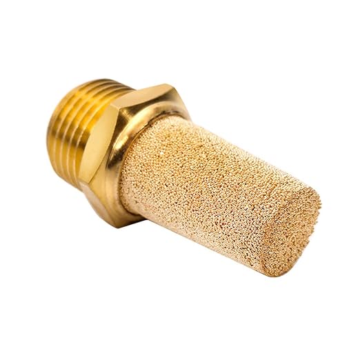 Beduan 3 Pcs Pneumatic Brass Exhaust Muffler Filter, 3/8" Male Thread Hex - Image 2