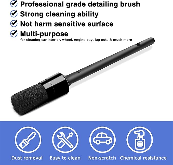HMPLL 10pcs Detailing Brush Set, Including 5 car Cleaning Brush, 3 Wire Brush - Image 3