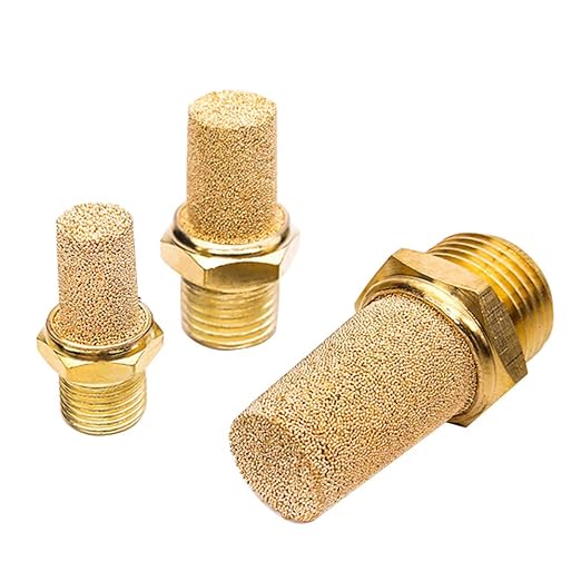 Beduan 3 Pcs Pneumatic Brass Exhaust Muffler Filter, 1/8" Male Thread Hex by Beduan