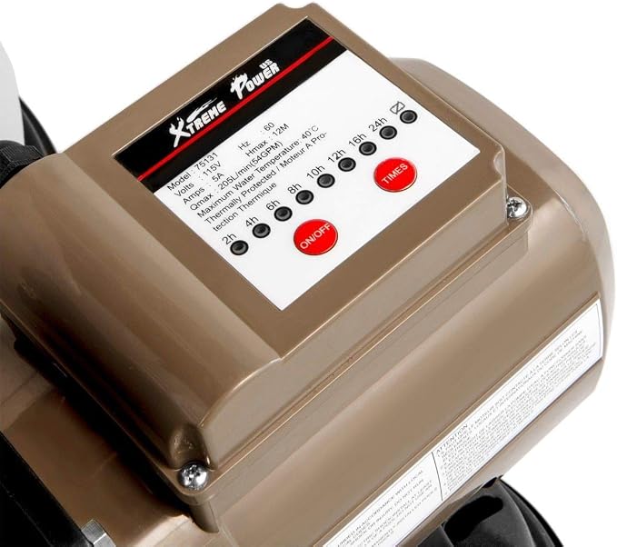 XtremepowerUS 3, 100GPH Swimming Pool 16" Sand Filter 3/4 HP Pool Pump w/ Timer - Image 7