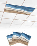 Yukro 3 Pack Blue Ombre Fluorescent Light Covers Blue Brown White Gradient by Unknown