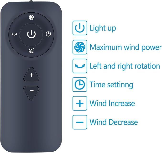 Replacement Remote Control fits ULTTY Bladeless Tower Fan and Air Purifier H13 - Image 3