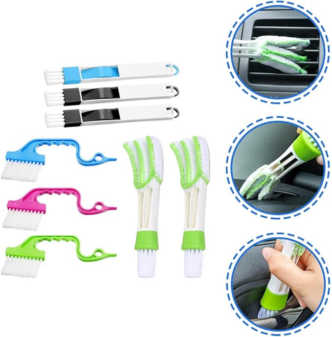 UPKOCH Window Groove Cleaning Brush Set 8pcs Window Gap Scrubber Brushes Dust - Image 7