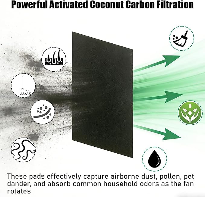 18 Pack Ceiling Fan Filters, Compact 4.8"x3.5" - Image 3