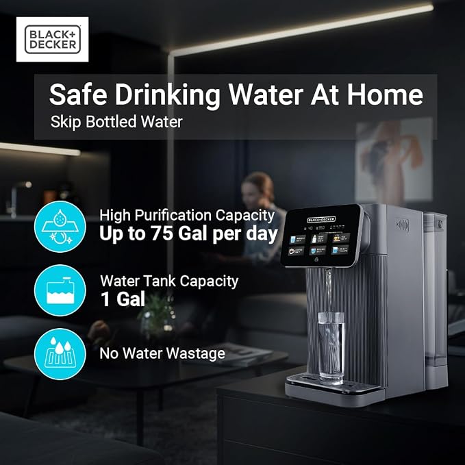 BLACK+DECKER Countertop RO+UV Water Filter | Hot and Ambient Water | 5-Stage - Image 4