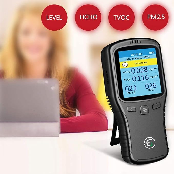 EG Air Quality Monitor, Formaldehyde Detector, Pollution Meter, Tester; Detect - Image 2