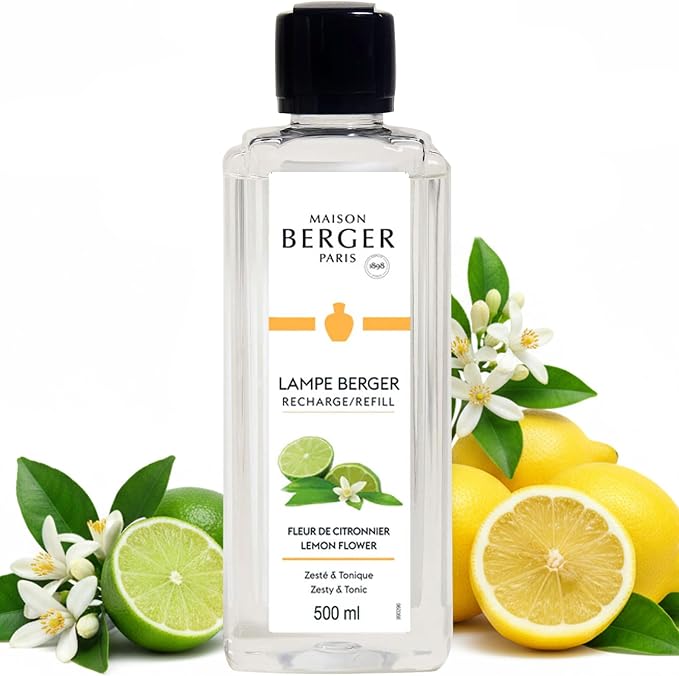 MAISON BERGER Lampe Berger Refill, 500 ml, Lemon Flower | Catalytic Lamp by MAISONBERGER