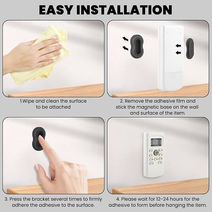 6 Pack Magnetic Remote Control Holder Wall Mount, Silicone Magnetic Organizer - Image 5