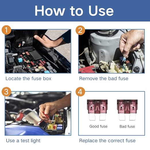 ZIPCCI 80 Pcs Standard Car Fuse, Fuses Assortment kit Automotive Blade Fuse - Image 5