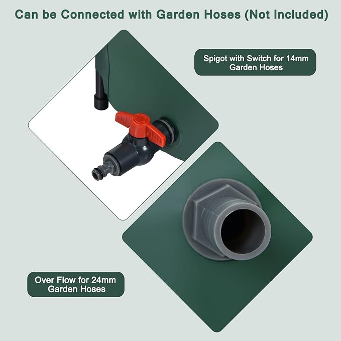 Goplus 60 Gallon Collapsible Rain Barrel, Portable Rain Barrels to Collect - Image 4