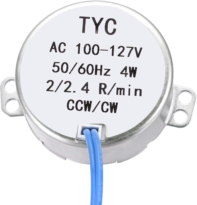 uxcell Synchronous Motor AC 100-127V 2-2.4RPM 50-60Hz CCW/CW 4W D Shaft - Image 2
