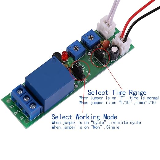 Delay Relay Module DC12V 0-120min Adjustable Timer On/Off Time Delay Relay - Image 3