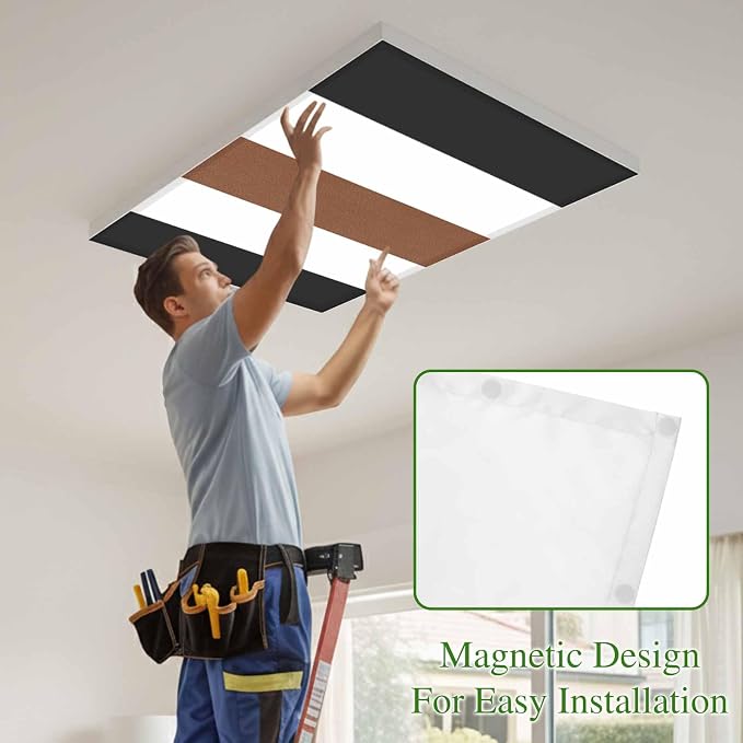 3 Pack Boho Black Fluorescent Light Covers, - Image 3