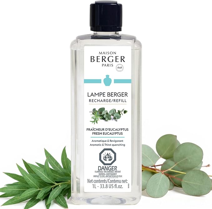 MAISON BERGER Lampe Berger Refill, 1 L, Fresh Eucalyptus | Catalytic Lamp by MAISONBERGER