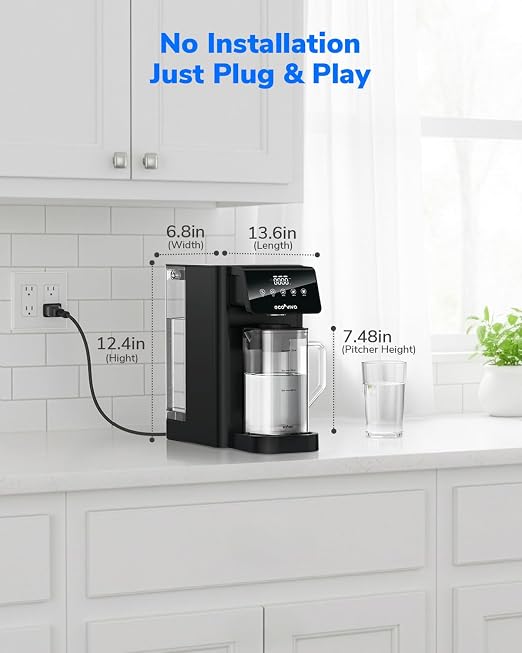 Ecoviva MATE5 Countertop Reverse Osmosis Water Filter, 8-Stage RO Water Filter - Image 4