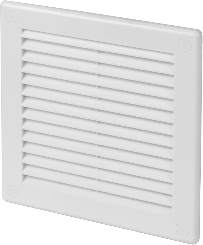 6 x 6 Inch White Air Vent Cover – Plastic Square Air Vent Grill Cover by VezoWorks