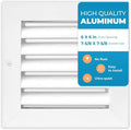 Rustproof 6 x 6 Inch Aluminum Vent Cover – Quiet Return Air Grille by Air360