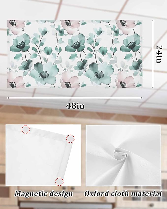2 Pack Vintage Teal Fluorescent Light Covers - Image 9