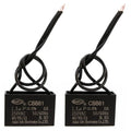 CBB61 Capacitor 1.5uf 250V AC Ceiling Fan 2 Wire 50/60Hz by AKZYTUE