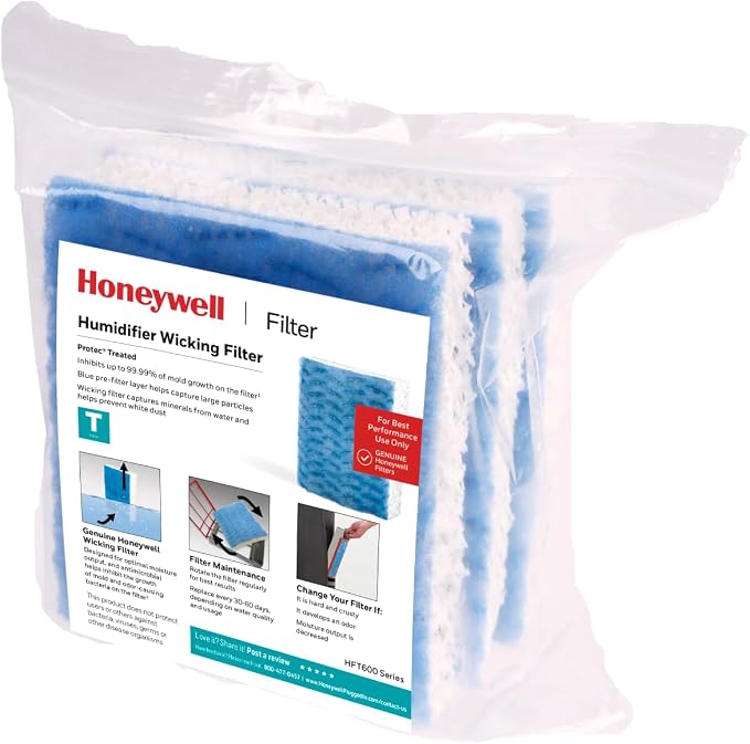 Honeywell HFT600 Replacement Wicking Filter T, Humidifier Filters Replacement by HoneywellPluggedIn