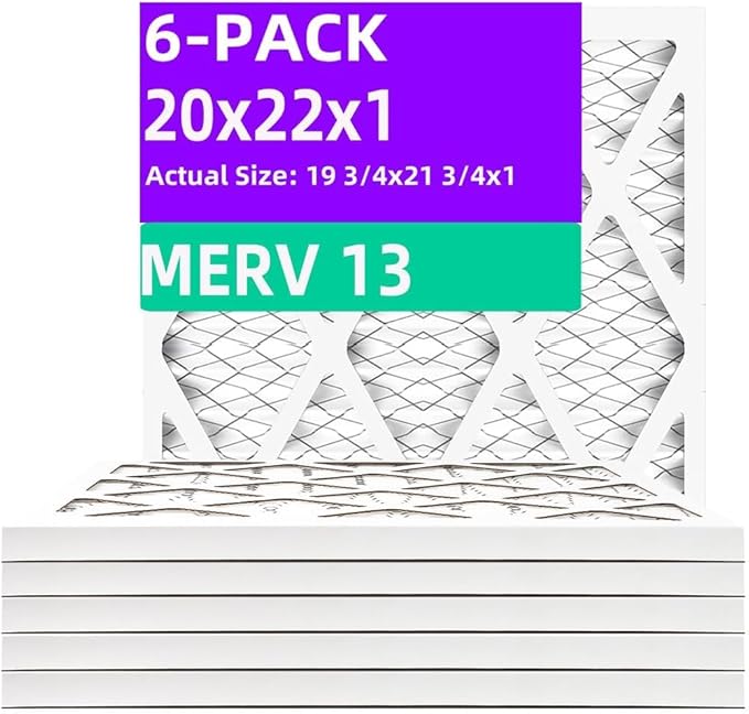 20x22x1 MERV 13 Air Filter MPR 1900 & FPR 10, Furnace Air Filters by Qingzhug