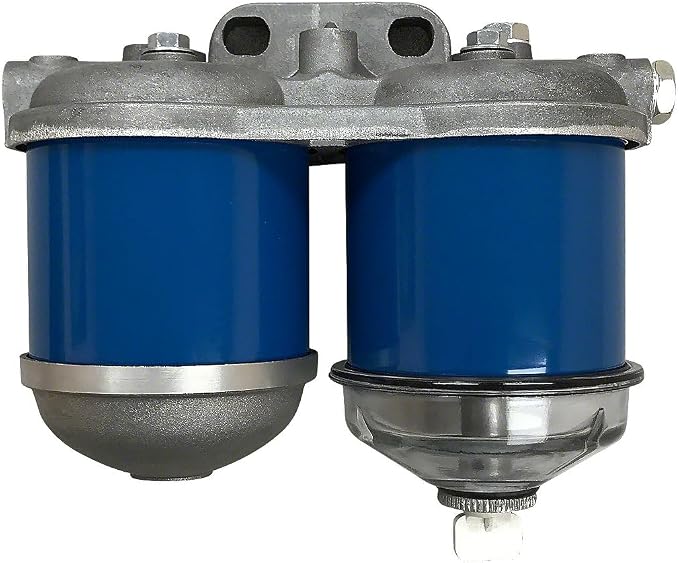 Dual Stage Fuel Filter Assembly Fits International 574 584 884 Ford 2910 3000 by JJAgParts