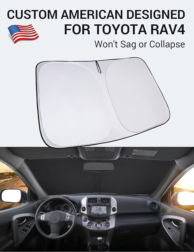 Proadsy 2026 Upgrade Front Windshield Sun Shade Foldable Sunshade Protector - Image 2