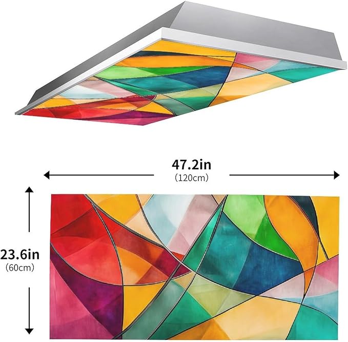 2 Pack Geometry Fluorescent Light Cover - Image 2