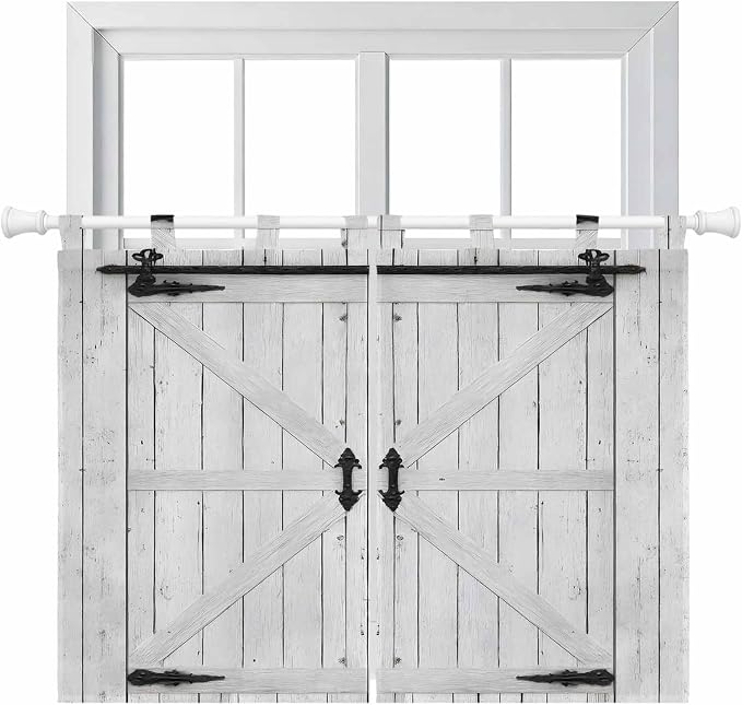 Farmhouse Wood Grain Bedroom Curtains 63 Inch Length, Window Curtains Tab Top by Unknown