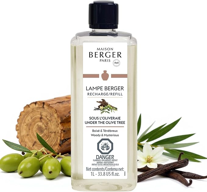 MAISON BERGER Lampe Berger Refill, 1 L, Under The Olive Tree | Catalytic Lamp by MAISONBERGER