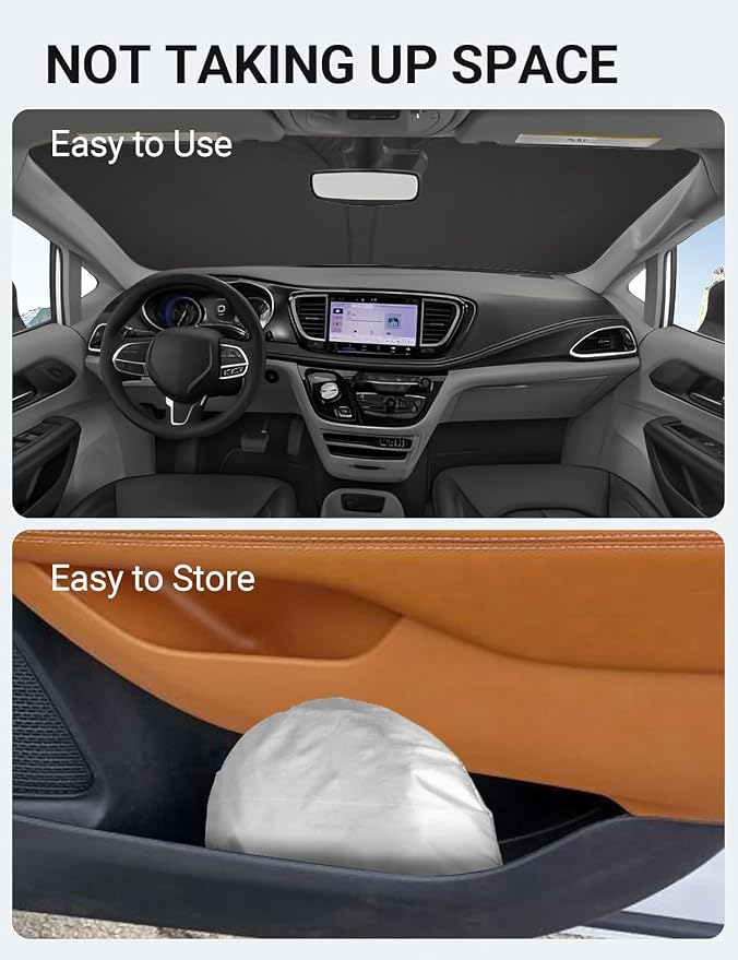 Proadsy 2026 Upgrade Windshield Sun Shade Custom Fit Chrysler Pacifica - Image 8