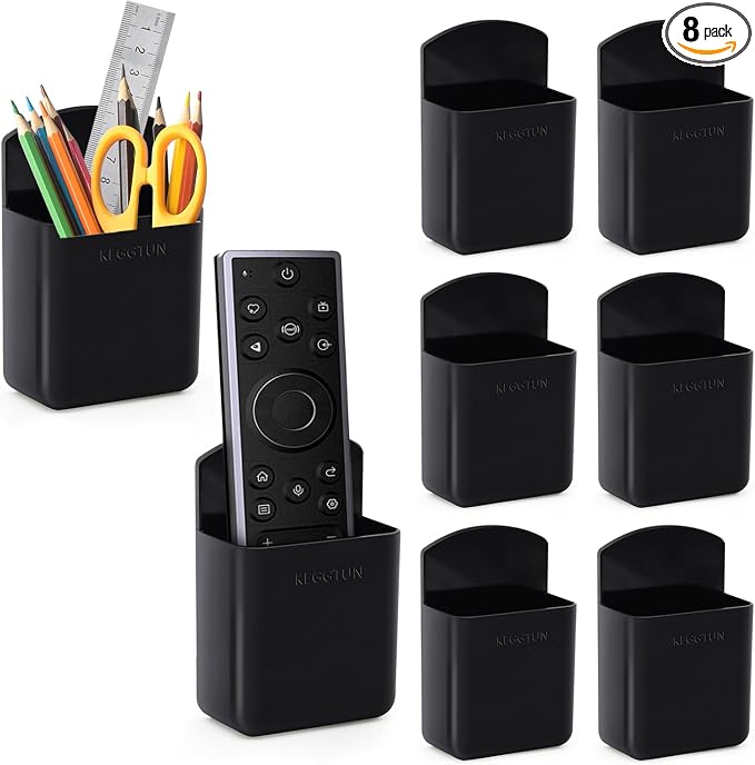 8PCS Remote Control Holder Wall Mount, Self-adhesive TV Remote Holder Wall Mount by TKGKHK