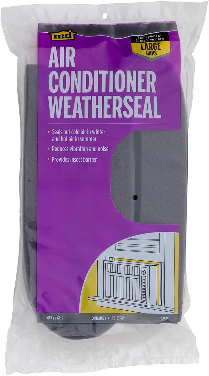 M-D Building Products 02535 2-1/4 in x 42 in Gray Foam Window Seal Strip – Air - Image 7