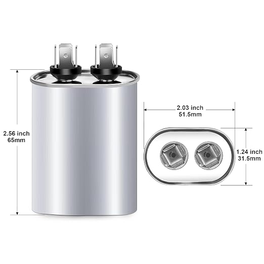 5 uF MFD Capacitor ±6%, 370/440 VAC CBB65 Round Run Capacitor, Single Run - Image 2
