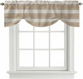Brown Ombre Wooden Tie Up Valance Curtains by Unknown
