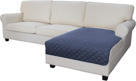 Easy-Going Sectional Couch Covers for Dogs L Shape Sofa Cover Reversible Sofa Slipcover Chaise Lounge Cover Furniture Protector Cover for Pets Dog Cat (42 x 52 inches, DarkBlue/DarkBlue)