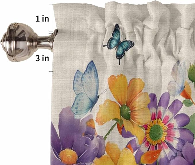Spring Flowers Living Room Curtains 72 Inches length, Farmhouse Vintage Country - Image 6