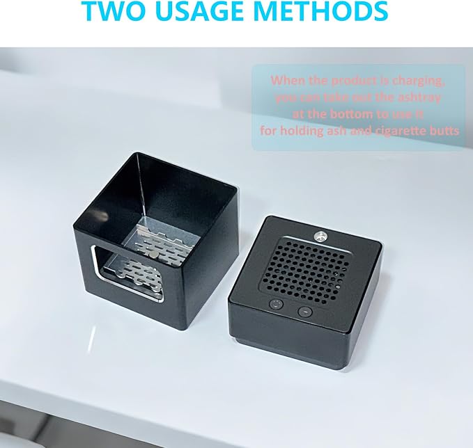Smokeless Ashtray with Cigarette Lighter, Rechargeable Portable Smoke Removing - Image 9