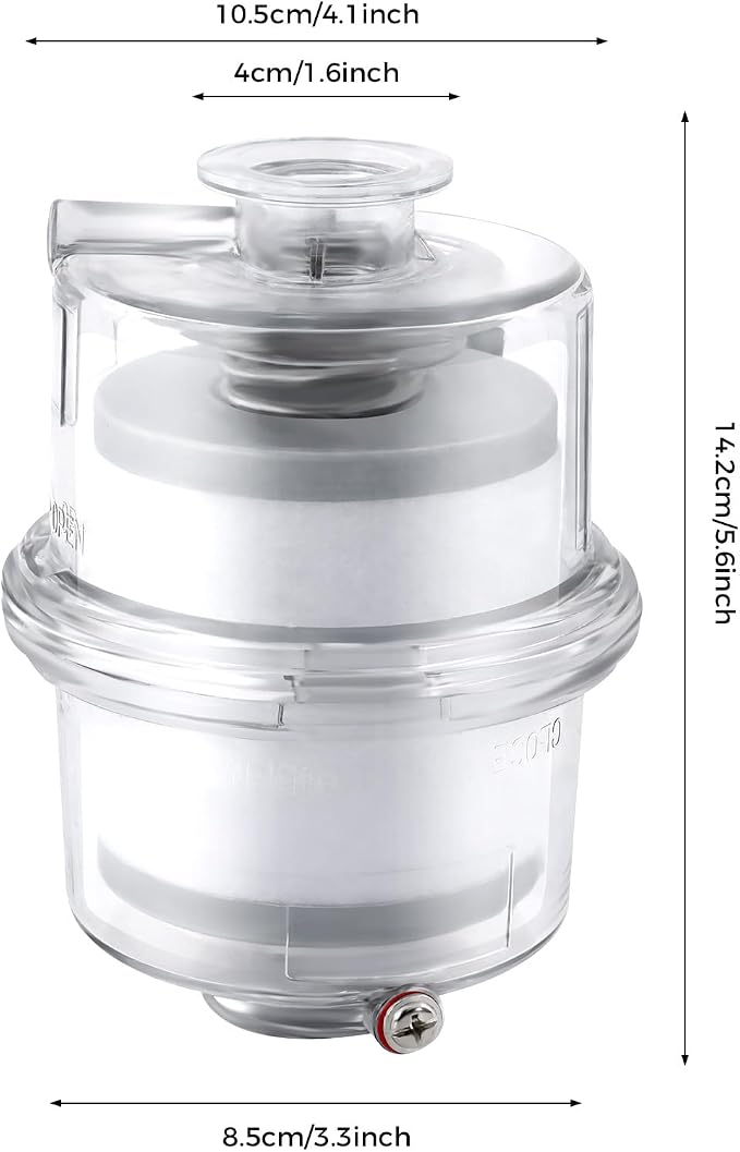 Vacuum Pump Oil Mist Filter, KF25 Quick Release Flange 95% Filtration, PC Clear - Image 7