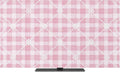 Pink Plaid Flower White Lattice Indoor TV Cover, Elastic TV Screen Protector by Unknown