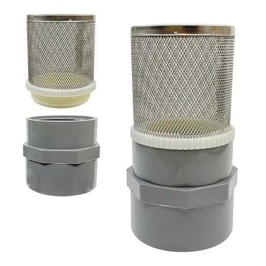1.2 inch Stainless Steel Filter Cover Connected to 1.2 inch/DN32 Grey PVC Water by Cotonlake
